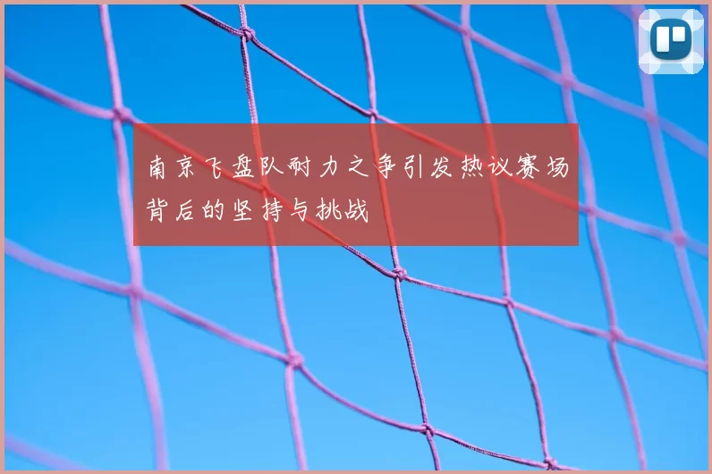 南京飞盘队耐力之争引发热议赛场背后的坚持与挑战